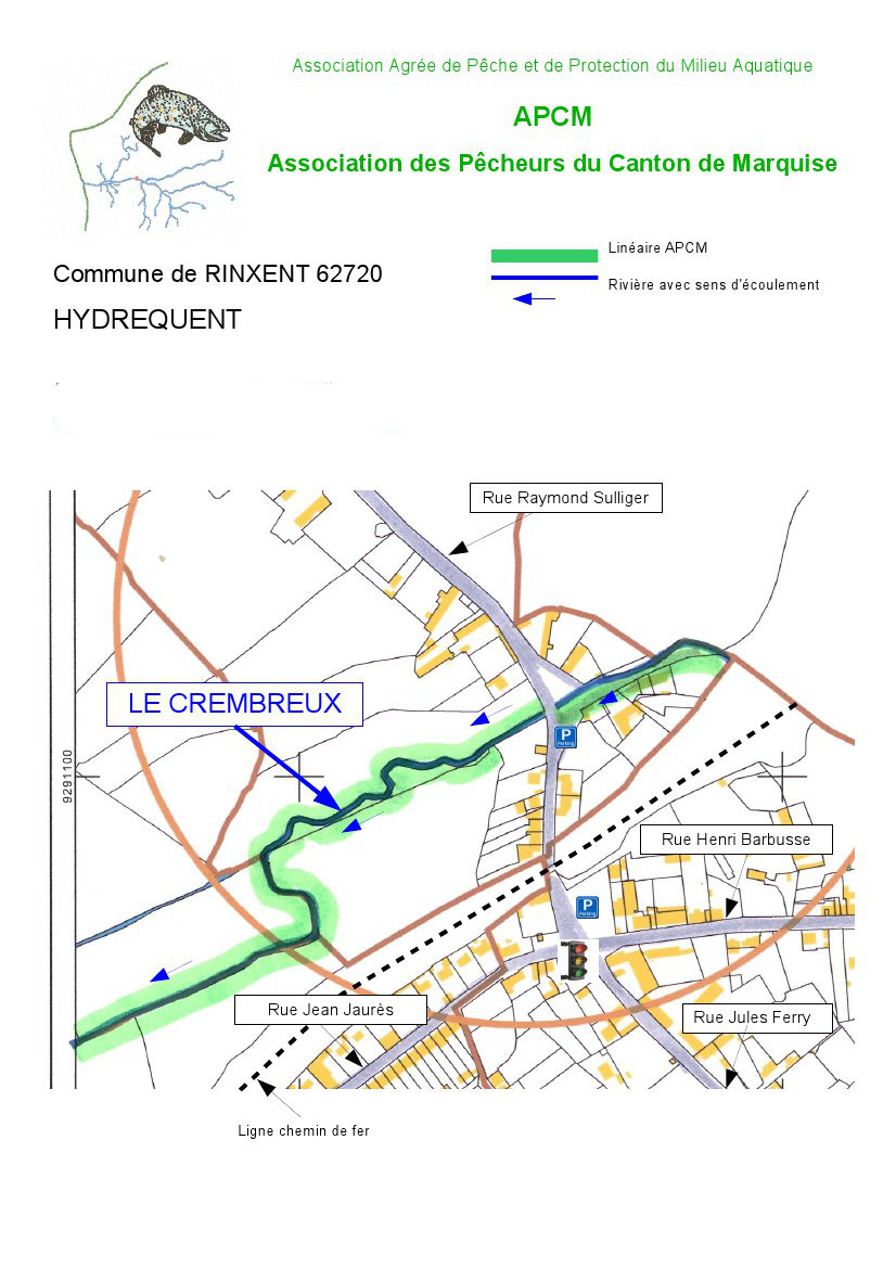 Carte imprimable du Crembreux  Hydrequent. Pour l'imprimer, faite un clic droit sur l'image puis Imprimer l'image