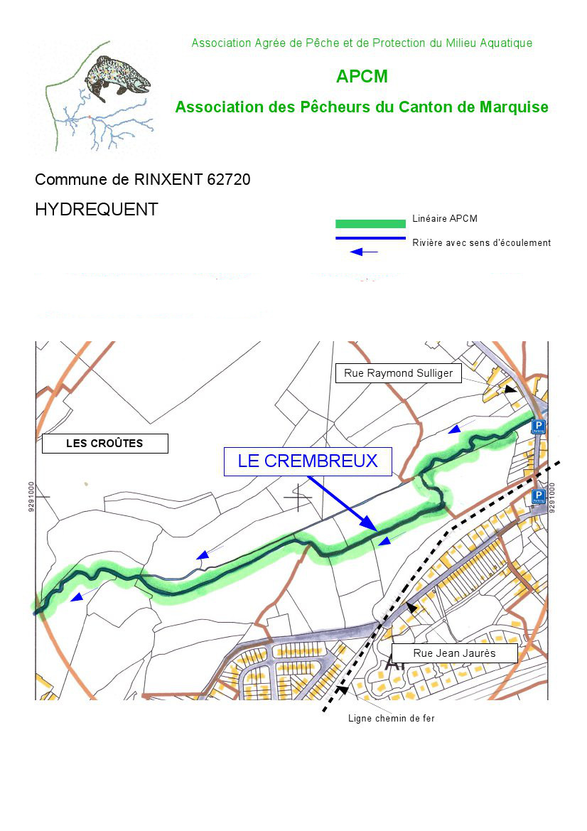 Carte imprimable du Crembreux  Hydrequent. Pour l'imprimer, faite un clic droit sur l'image puis Imprimer l'image